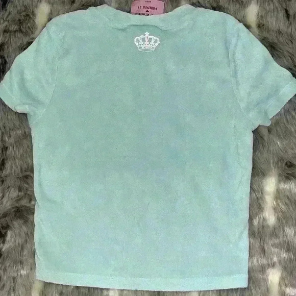 Forever 21 x Juicy Couture Terry cloth cropped top sz small - Picture 6 of 6